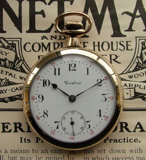 1930s Trenton Record Dreadnought Pocket Watch.