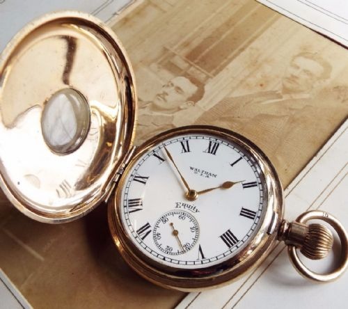 A Waltham Equity Half Hunter Pocket Watch, 1917
