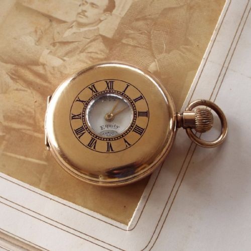 fig 2. A Waltham Equity half hunter pocket watch, 1917