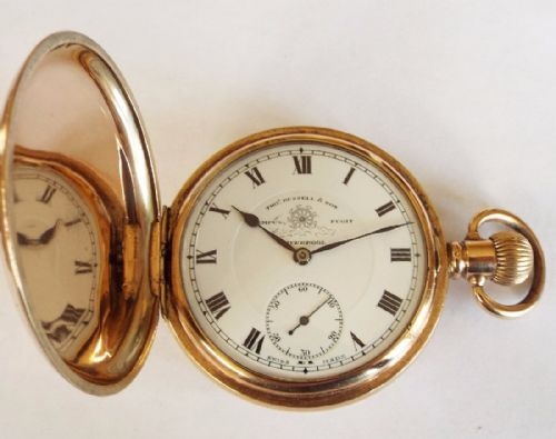 fig 1. An antique Thomas Russell full hunter pocket watch