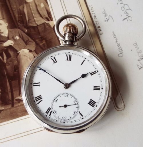 An Antique Silver Syren Pocket Watch, 1905