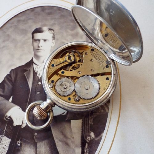 fig 2. A 1907 silver Waltham Traveler pocket watch