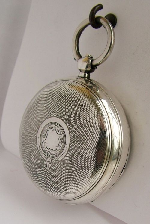 fig 1. Antique 1896 silver Waltham pocket watch.