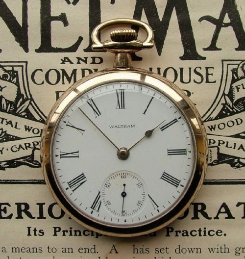 Antique 1902 Waltham Traveler Pocket Watch.