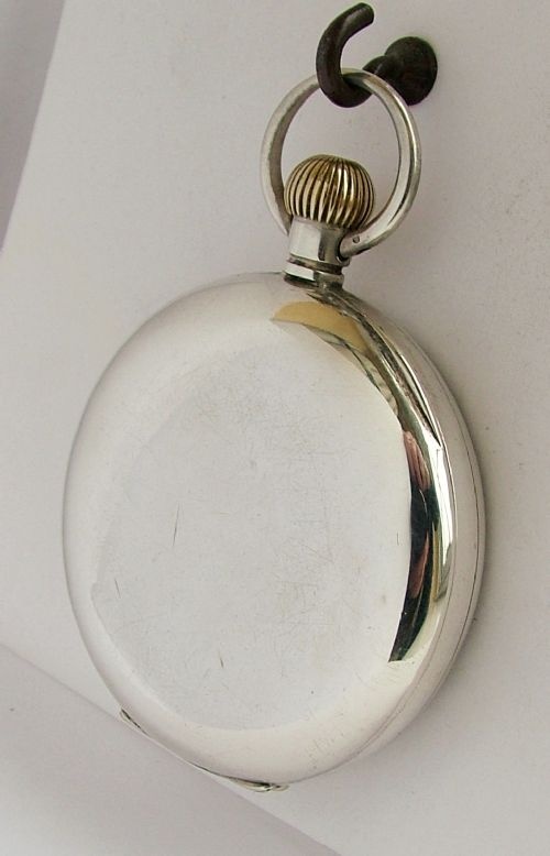 fig 1. 1918 silver Swiss pocket watch made for the English market.