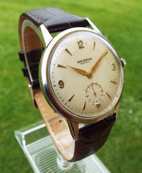 fig 1. A gents 1950s Universal Genève wrist watch