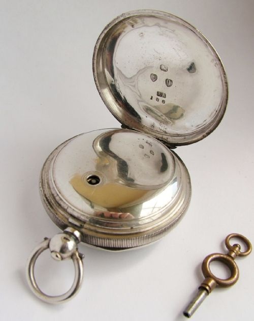 fig 2. Antique 1891 silver Waltham pocket watch.