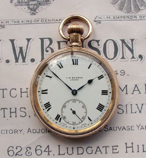 A 1920s J W Benson Pocket Watch.
