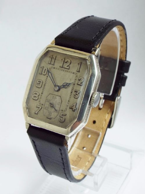 Gents Silver Art Deco Wrist Watch by Rotary, 1929