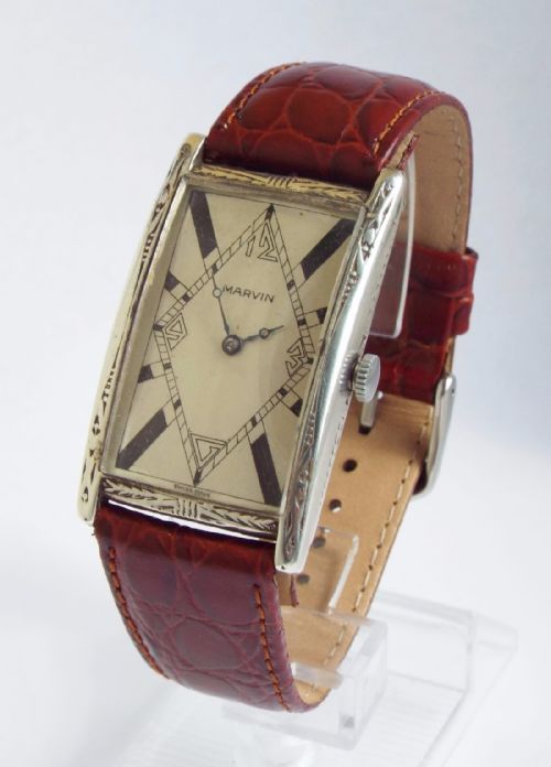 fig 1. A gents large 1950s Marvin wrist watch