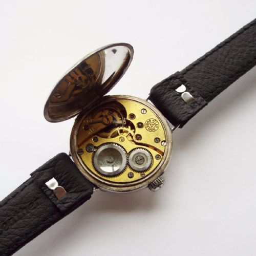 fig 2. Gents silver Atlas trench watch by Stauffer, 1927