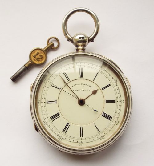 Antique Harris Silver Pocket Watch / Chronograph