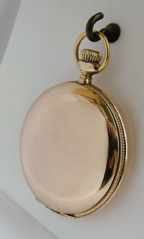 fig 1. Antique 1898 Waltham Riverside full hunter pocket watch