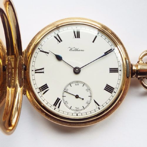 fig 1. An antique Waltham full hunter pocket watch, 1907