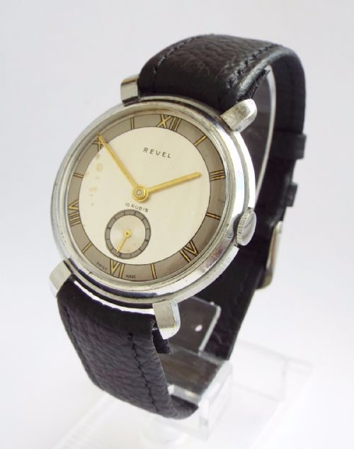 A Gents 1950s Stylish Revel Wristwatch