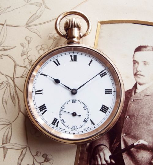 A 1920s Tacy Open Faced Pocket Watch