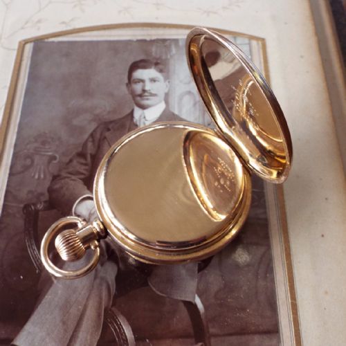 fig 1. An antique Buren Grand Prix pocket watch
