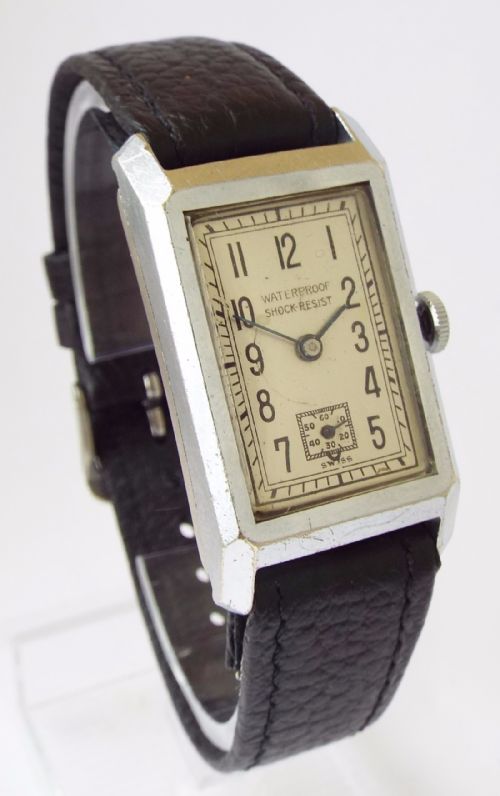 A Mid-size 1930s Art Deco Wrist Watch