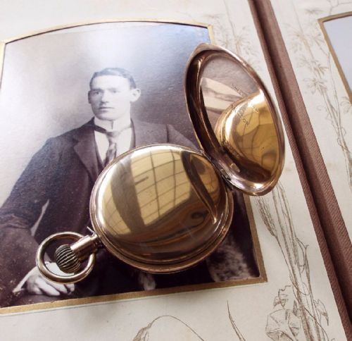 fig 1. An antique “Whitehall” open faced pocket watch