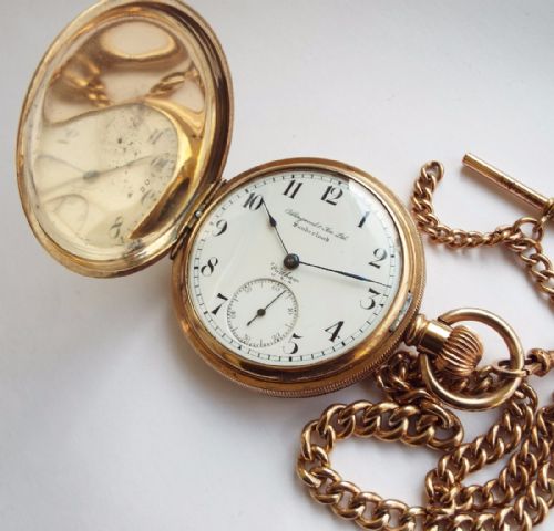 Antique Waltham Ps Bartlett Hunter Pocket Watch