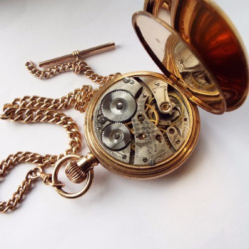 fig 3. Antique Waltham PS Bartlett hunter pocket watch