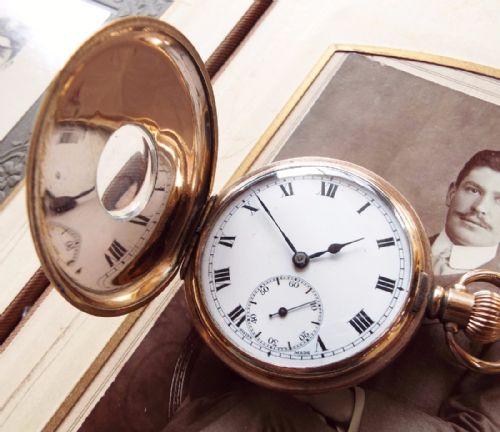 An Antique Criterion Half Hunter Pocket Watch