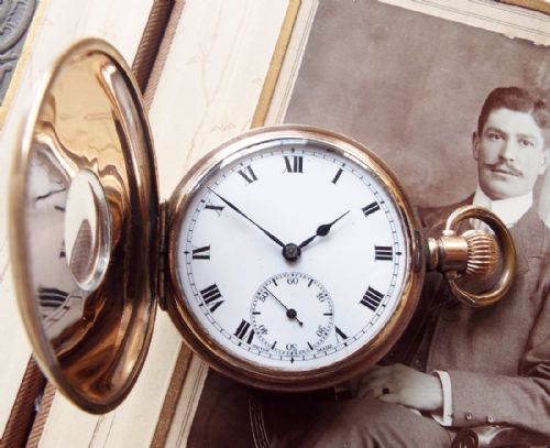 fig 1. An antique Criterion half hunter pocket watch