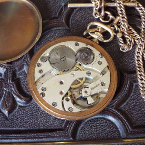 fig 1. A 1930s Tempo pocket watch with chain