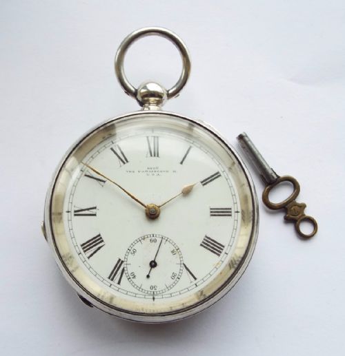 fig 1. Antique Waltham private label pocket watch, 1891