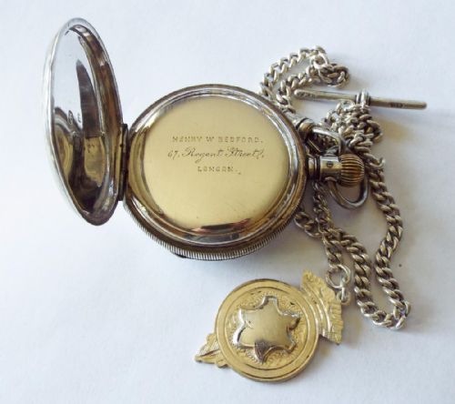 fig 2. Antique Waltham Royal pocket watch & later chain