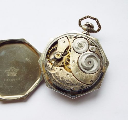 fig 2. A 1925 Elgin pocket watch with a superb case