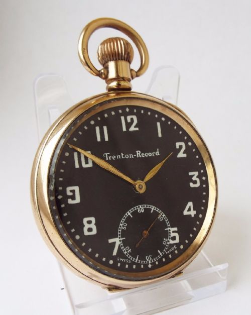 A 1930s Record Dreadnought Trenton Pocket Watch