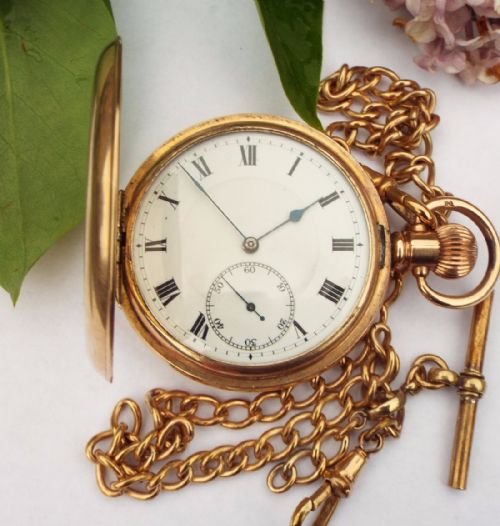 fig 1. Syren hunter pocket watch and chain with history