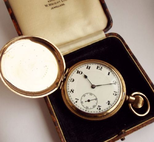 Antique Full Hunter Pocket Watch, Boxed