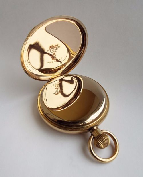 fig 2. Antique full hunter pocket watch, boxed