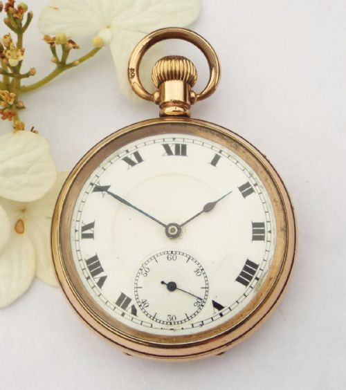 A 1920s Swiss Open Faced Pocket Watch