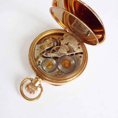 fig 2. 1918 private label Prestons Waltham pocket watch