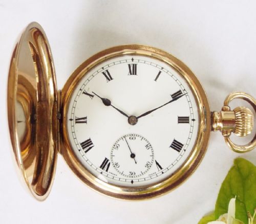 fig 1. Zenith full hunter pocket watch, 1921