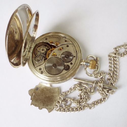 fig 3. 1920s silver hunter pocket watch, Urania Watch Co