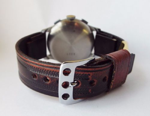 fig 2. 1940s Thuya chronograph watch with 'phone markers