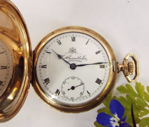 1930s Thomas Russell Full Hunter Pocket Watch