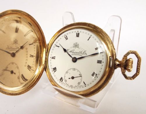 fig 1. 1930s Thomas Russell full hunter pocket watch