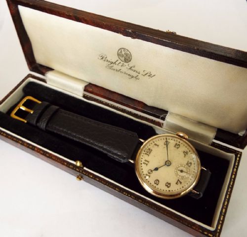fig 1. A gents 9 carat gold Cyma wrist watch, 1934
