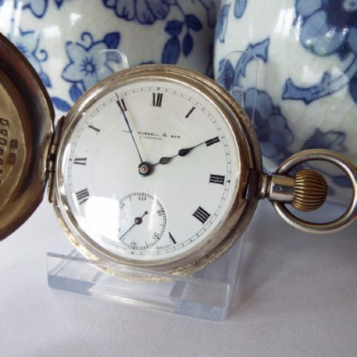 fig 1. Thomas Russell silver half hunter pocket watch