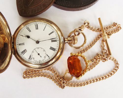Antique Omega Full Hunter Pocket Watch