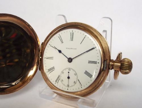 fig 1. Waltham Traveler full hunter pocket watch, 1901