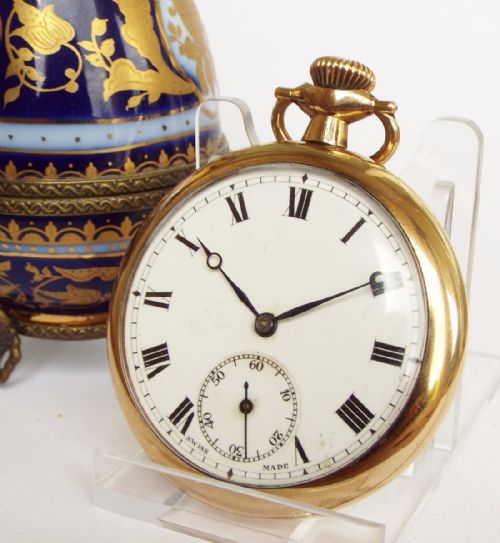A 1920s Cyma Open Faced Pocket Watch