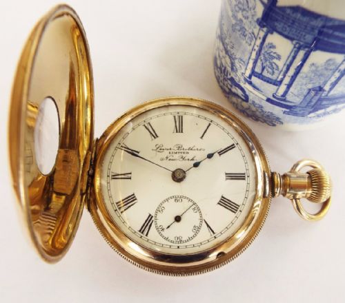 fig 1. Antique private label Seth Thomas pocket watch