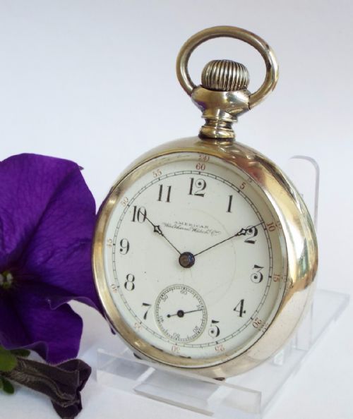 Antique Silver Waltham P S Bartlett Pocket Watch