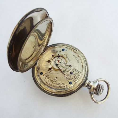fig 2. Antique silver Waltham P S Bartlett pocket watch